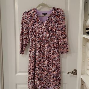 3/4 length sleeve floral dress